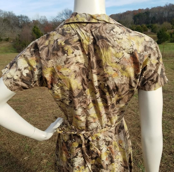 1930's-1940's Handmade Cotton Wrap Dress XS S - Picture 7 of 11